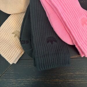 ORIGINALS TREFOIL 2.0 3-PACK CREW SOCKS Bliss Pink Mineral Green Magic Beige NEW